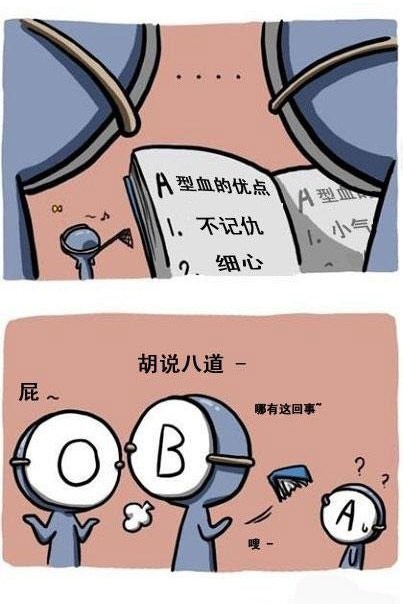 关于<em>血型A</em>、B、O、AB<em>的性格</em>(可爱漫画版) - 茶