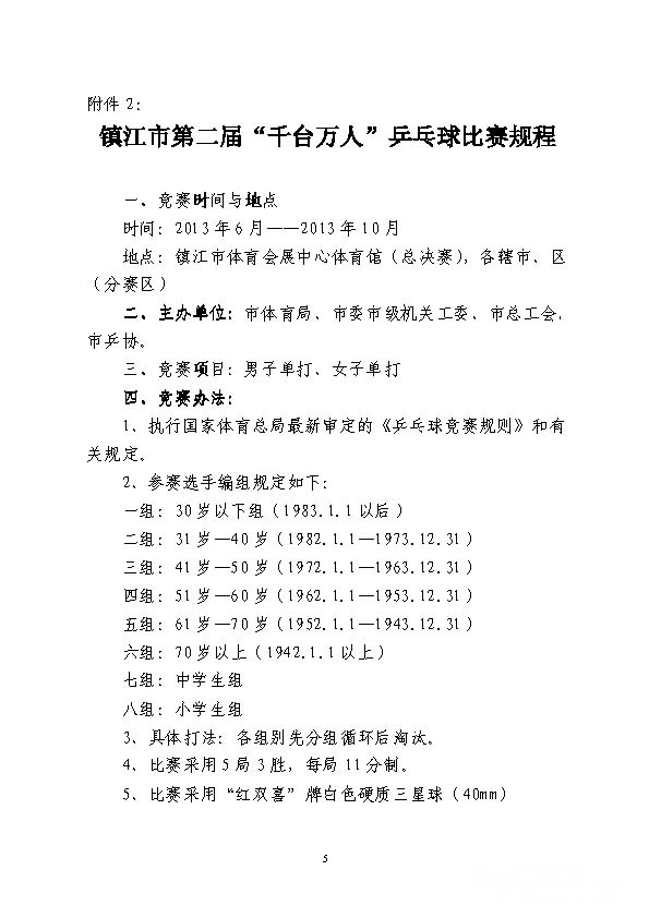 【财政局乒乓球比赛实施方案】