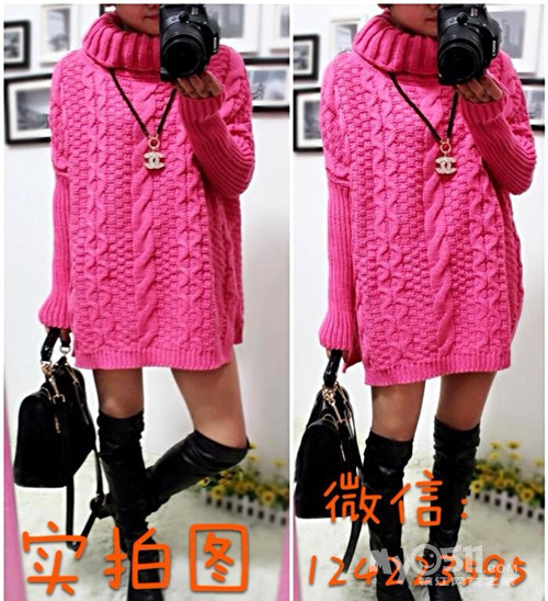 绝对正版,韩版卖爆了的<em>中长款</em>高领<em>套头加厚毛</em>