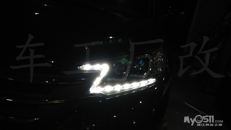 镇江车工厂专业改装(三)*新奥迪Q3灯光低配升