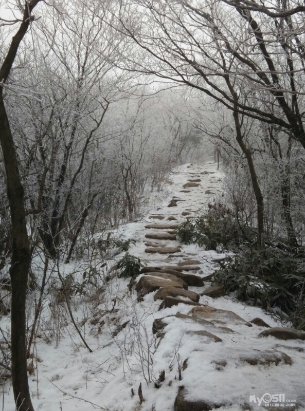 行走吴越古道,登高山赏雪景