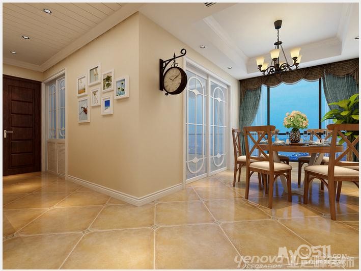 案例库--美式风格 中建大观 115平层设计 - 业之