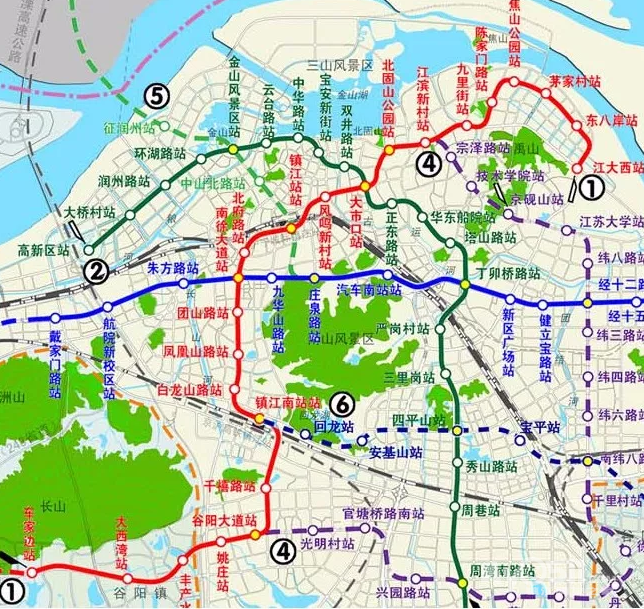 镇江5条地铁规划大曝光,一号线即将开工并经过