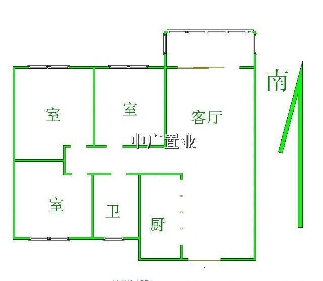 美的城二期100平方3室1厅精装设施齐全拎包入住 三室一厅