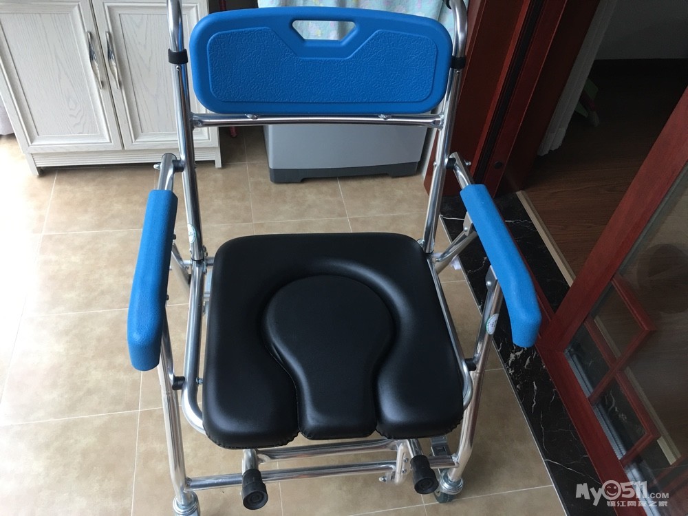 带轮坐便椅老人坐便器座厕椅残疾人洗澡椅移动马桶