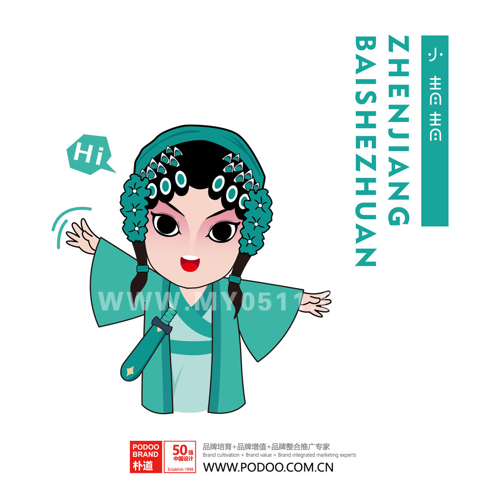 旧物新做,历时四个月完成的q版白蛇传人物主角设计