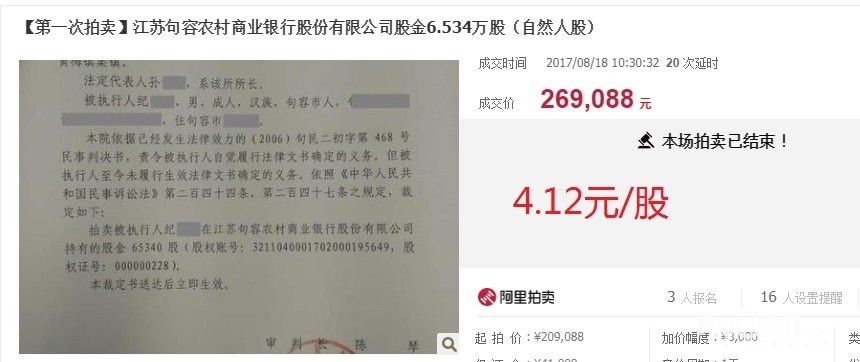【听说农商行上市了。不知我买当时买了十万元的股金到现在有多少钱呢...】