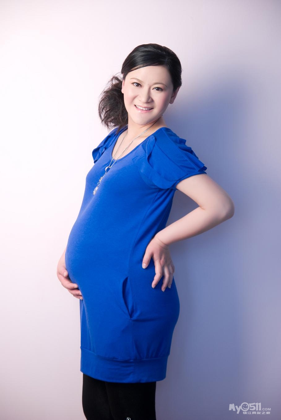 163斤肥准妈妈的孕妇照,嘻嘻,我幸福地肥胖着