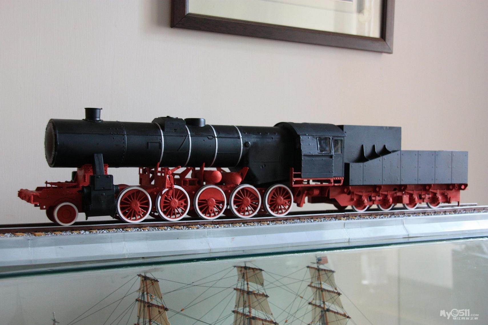 转让自制成品模型:德国二战br52蒸汽机车