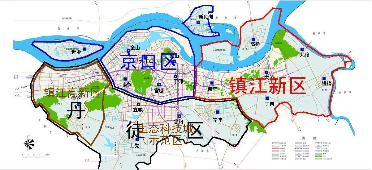 镇江高新区地图图片