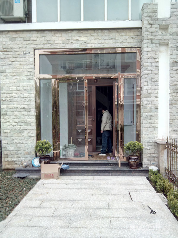 新产品别墅一楼庭院等高档无底轨联动纱门从此可以打开院子大门了不怕