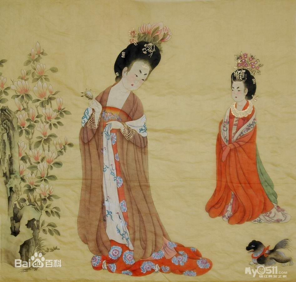 张萱的画,萱画家,人物画家萱_大山谷图库