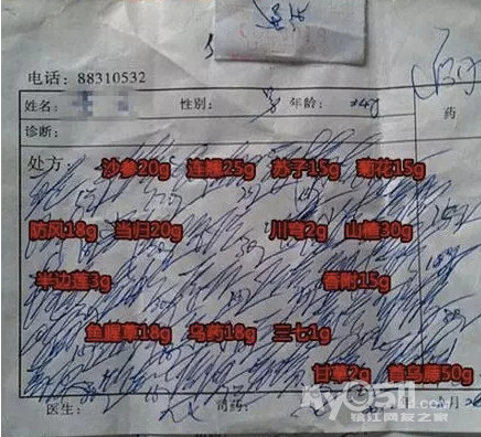 中国医生处方上的神字迹,连美国中情局都膜拜了