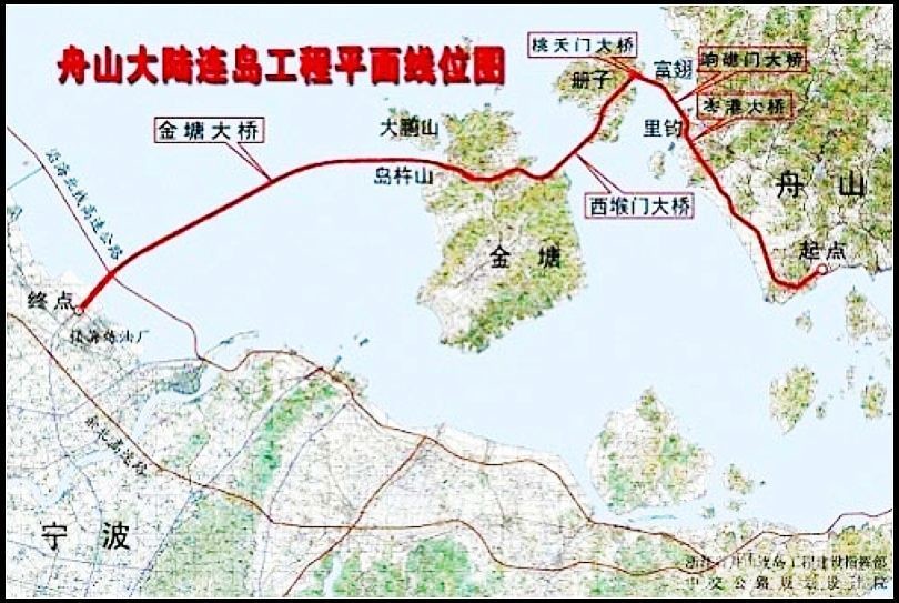 岱山跨海大桥规划图图片