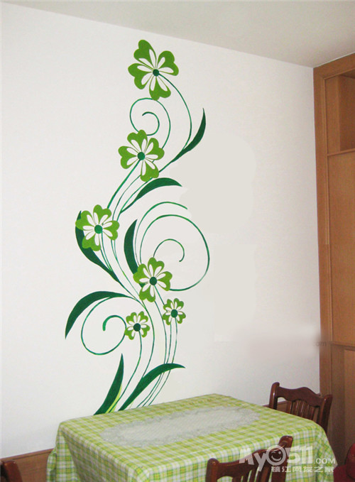 墙上藤蔓植物手绘图片图片