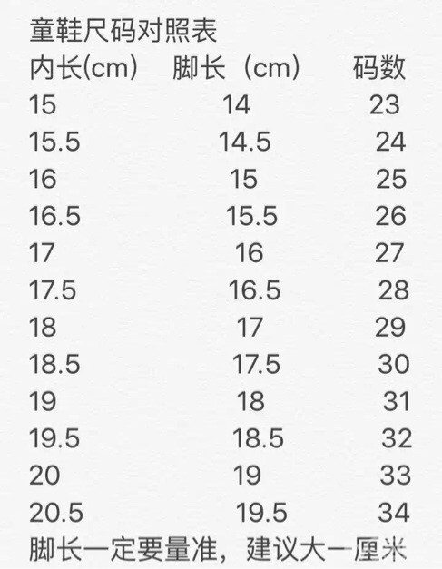 精华  0  注册 07-11-21 行业 其它     来了,雪地靴童鞋尺码对照表!