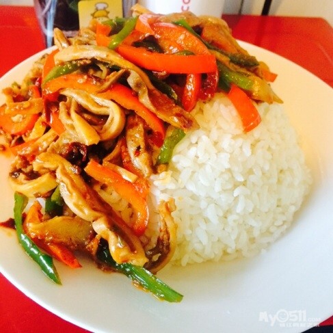 美食diy投稿〕男人的饱足一餐——红油猪肚盖饭