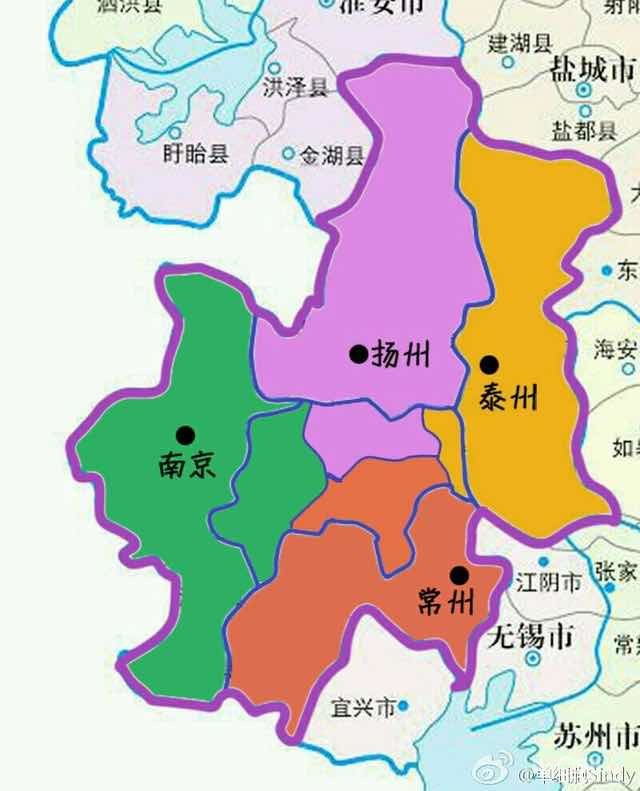 镇江市辖区地图图片