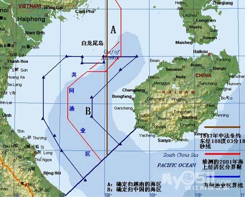 北部湾地理位置图图片