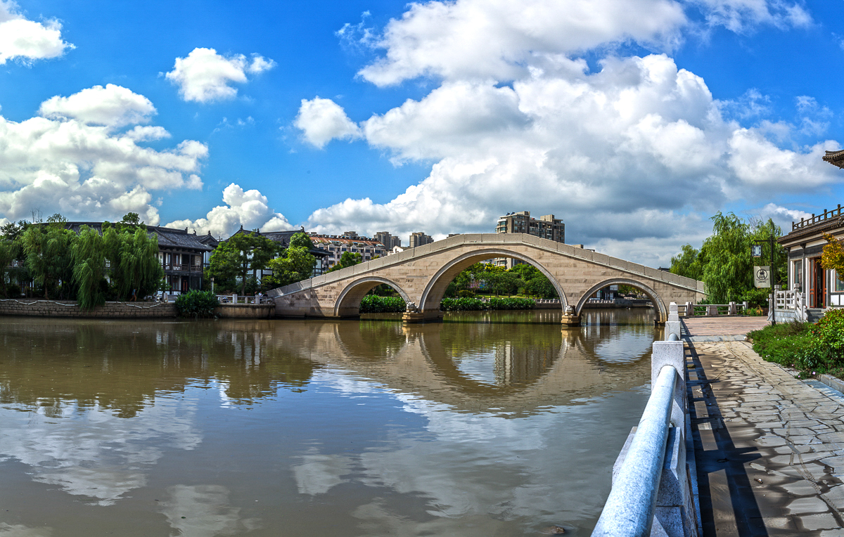 镇江处处是好风光(丁卯桥旁的运河公园)