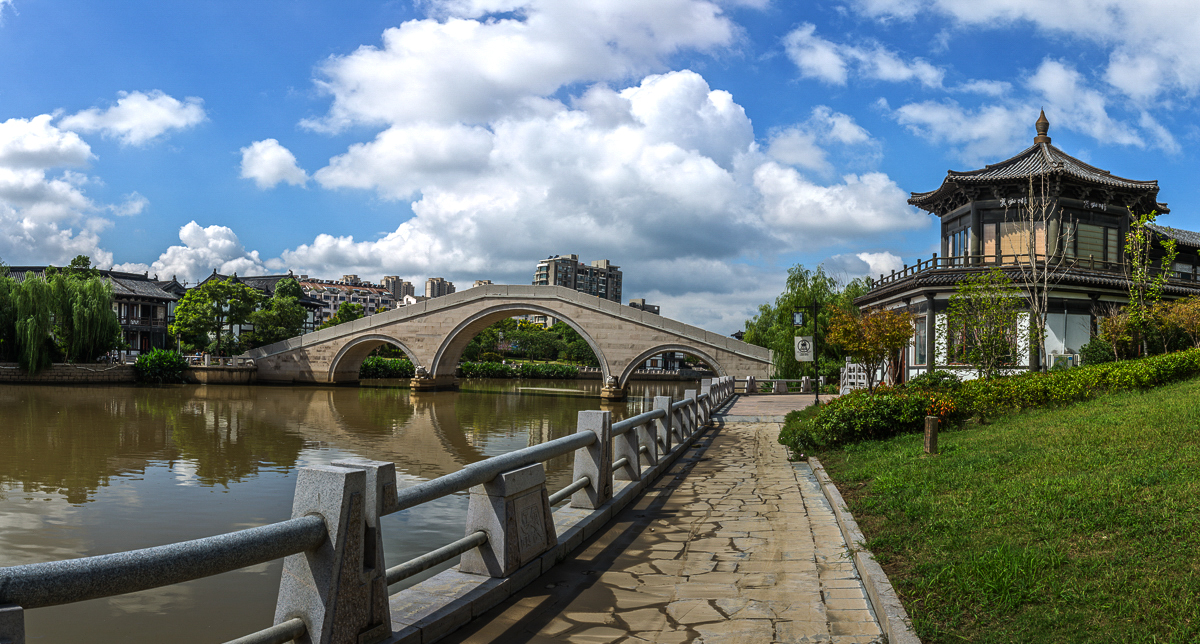 镇江处处是好风光(丁卯桥旁的运河公园)