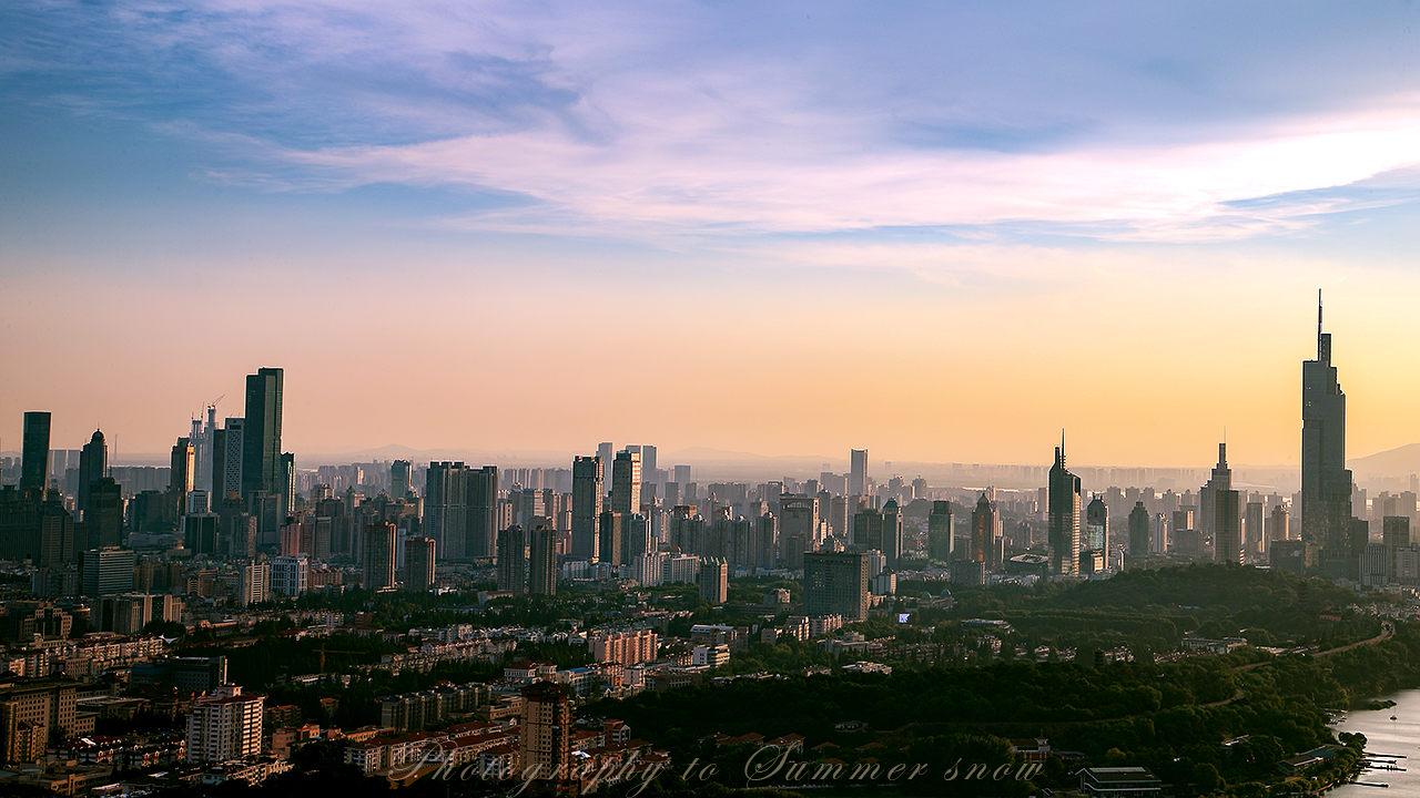 南京城市俯瞰图图片