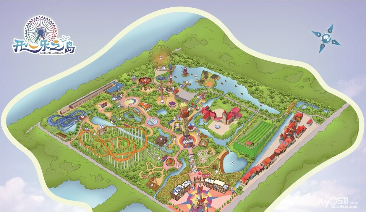 本次活动地点位于 世业洲开心农场,包括开心乐之岛,开心乐园,开心动物