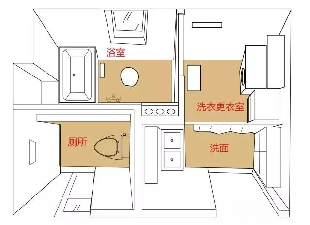 日式卫生间设计平面图图片