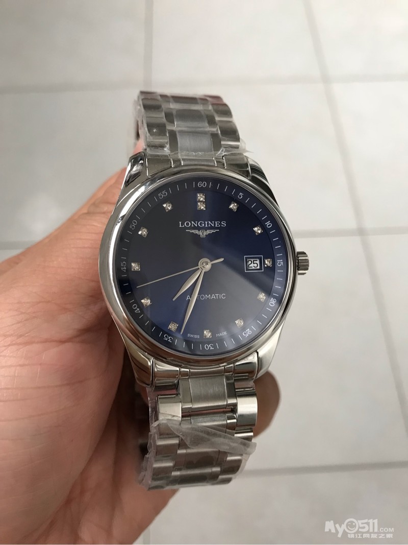 转全新浪琴名匠793带钻机械表