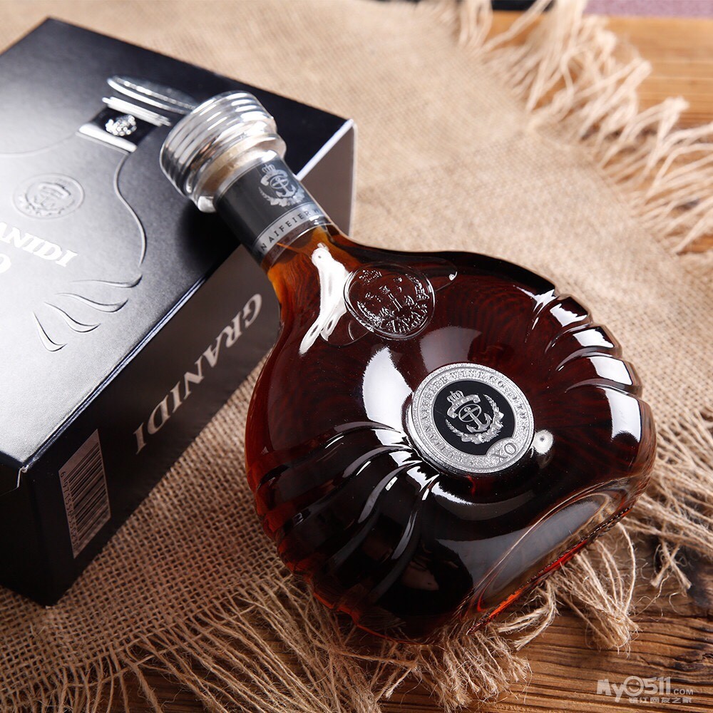 法国进口格兰尼迪xo白兰地brandy酒40度洋酒婚宴烈酒700ml礼盒装