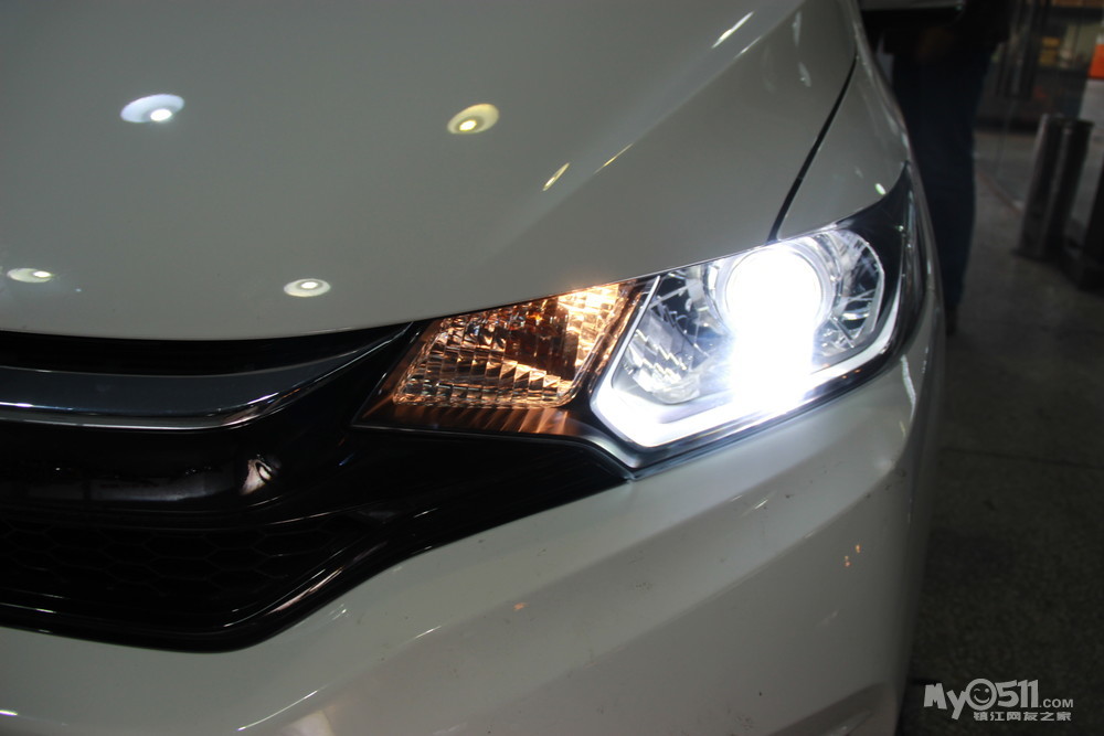 南京改灯 本田飞度车灯升级海拉五双光透镜 欧司朗氙气灯