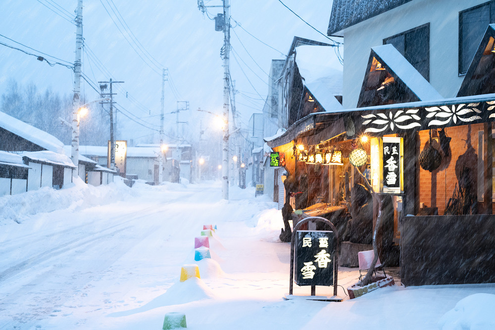 冬の北海道,雪中瞬息的浪漫