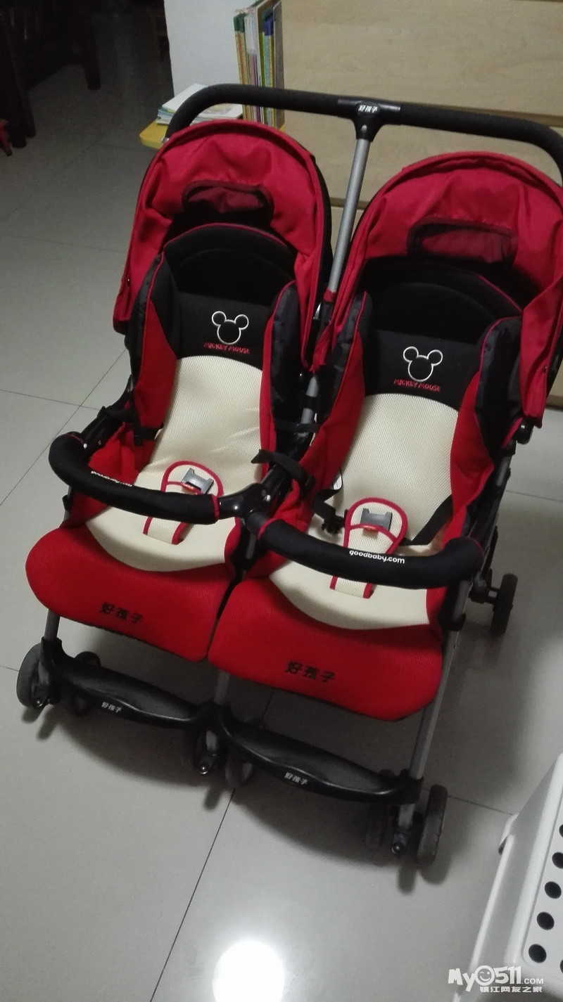 ******转让九成新好孩子双胞胎用双人婴儿车******