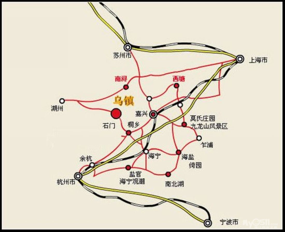 江南六大古镇地图位置图片