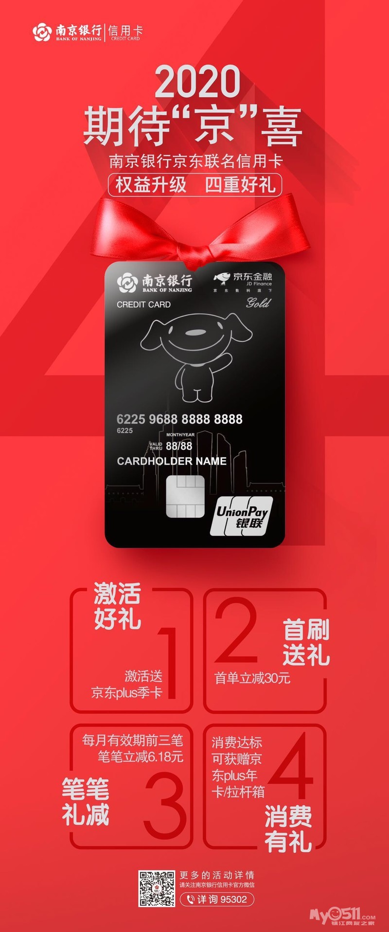 没有年费的信用卡——南京银行京东联名卡