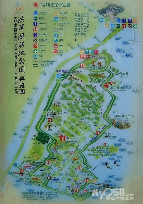 洪泽湖湿地公园路线图图片