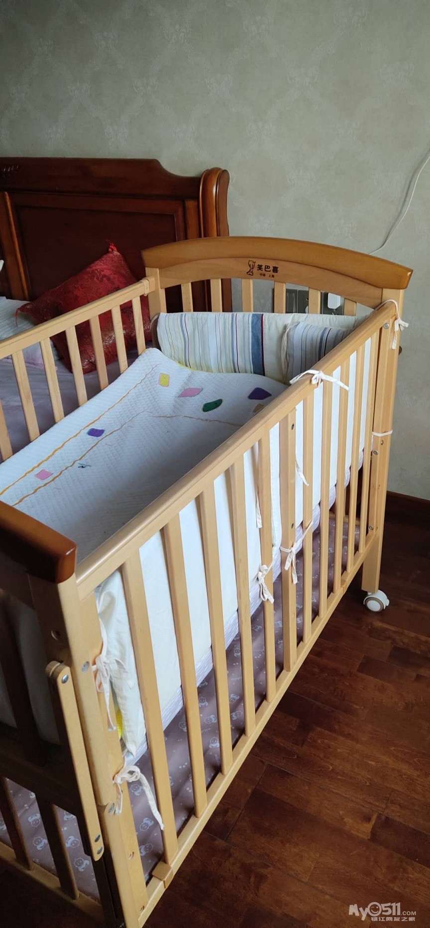 原木笑巴喜婴儿床转让 - 闲置转让 - 梦溪论坛 镇江,时事,招聘,求职,